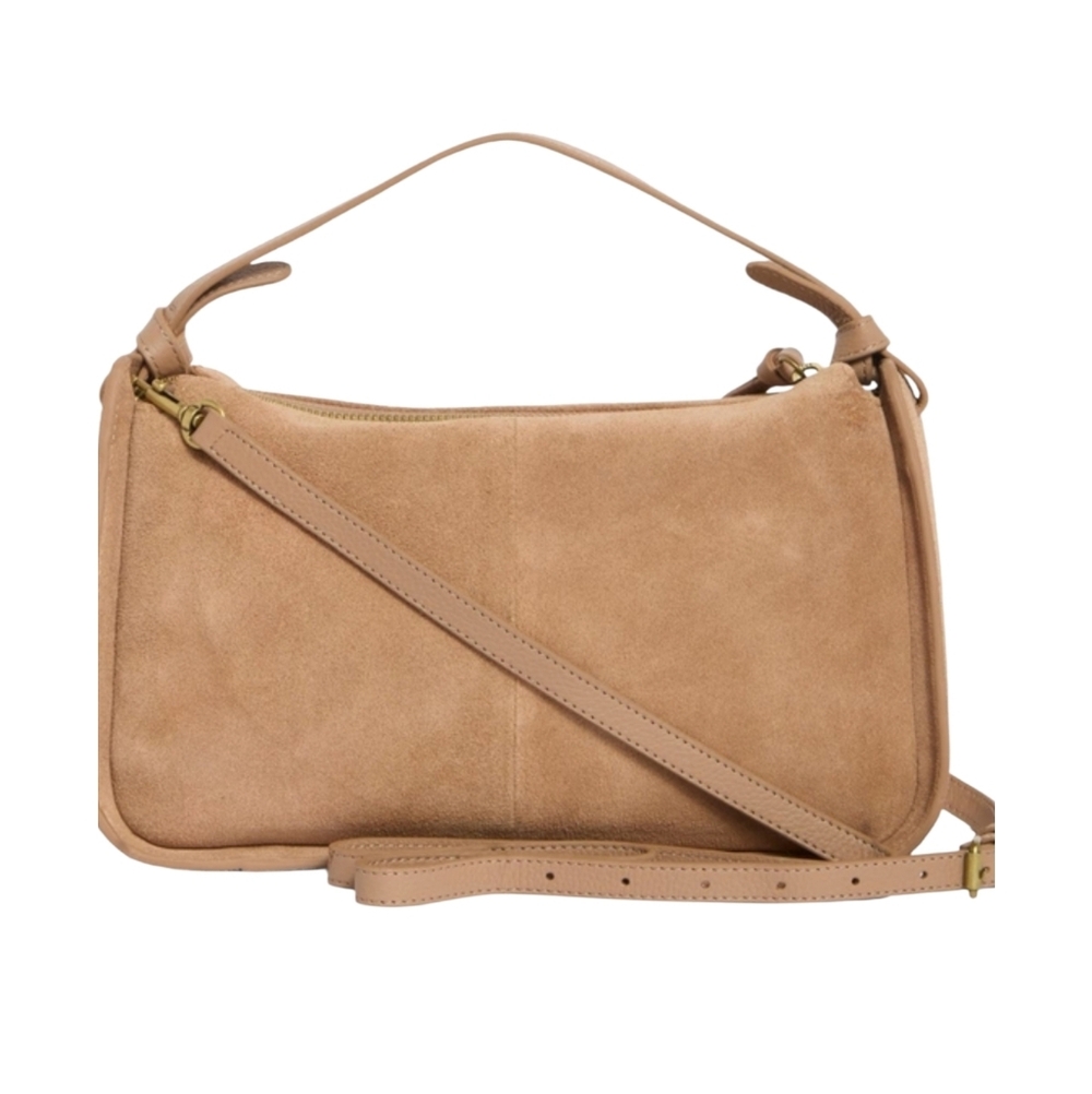 Lucky Brand Tan Purse Leather  Suede Shoulder Crossbody Bag - Picture 3 of 12